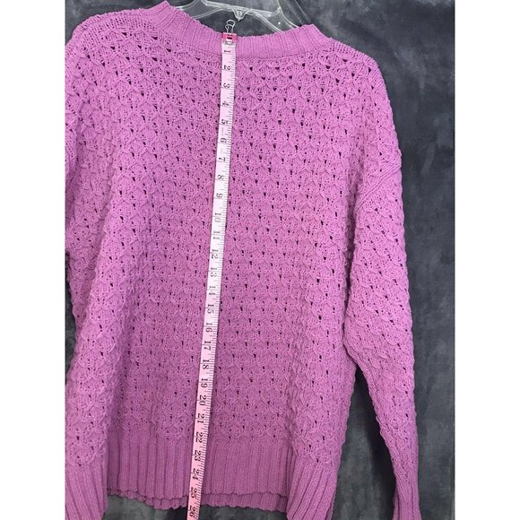 Ava & Viv Womens Purple Long Sleeve Crew Neck Pull - Picture 6 of 7